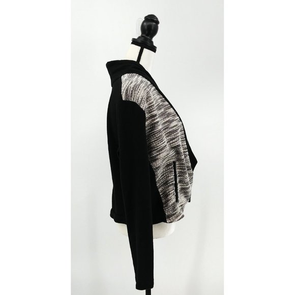 Lou & Grey Open Front Marled Black Knit Jacket - Picture 4 of 7